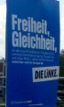 Wahlplakat vor dem Siegburger Bahnhof
