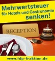 Ermäßigter Mehrwertsteuersatz für Hotellerie und Gastgewerbe