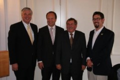 Harald Leibrecht MdB, OB Werner Spec, Dr. Horst Mehrländer, Alexander Schopf (von links)