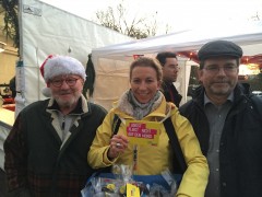 ... und in Neckarrems mit Rainer Maute (links) und dem FDP-Kreisvorsitzenden Kai Buschmann (rechts).