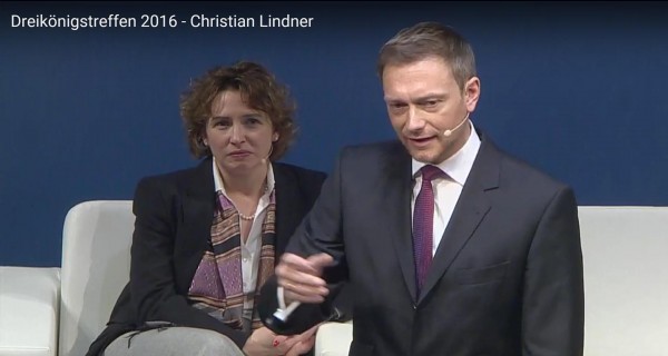 Christian Lindner beim Dreikönigstreffen 2016 der FDP in Stuttgart