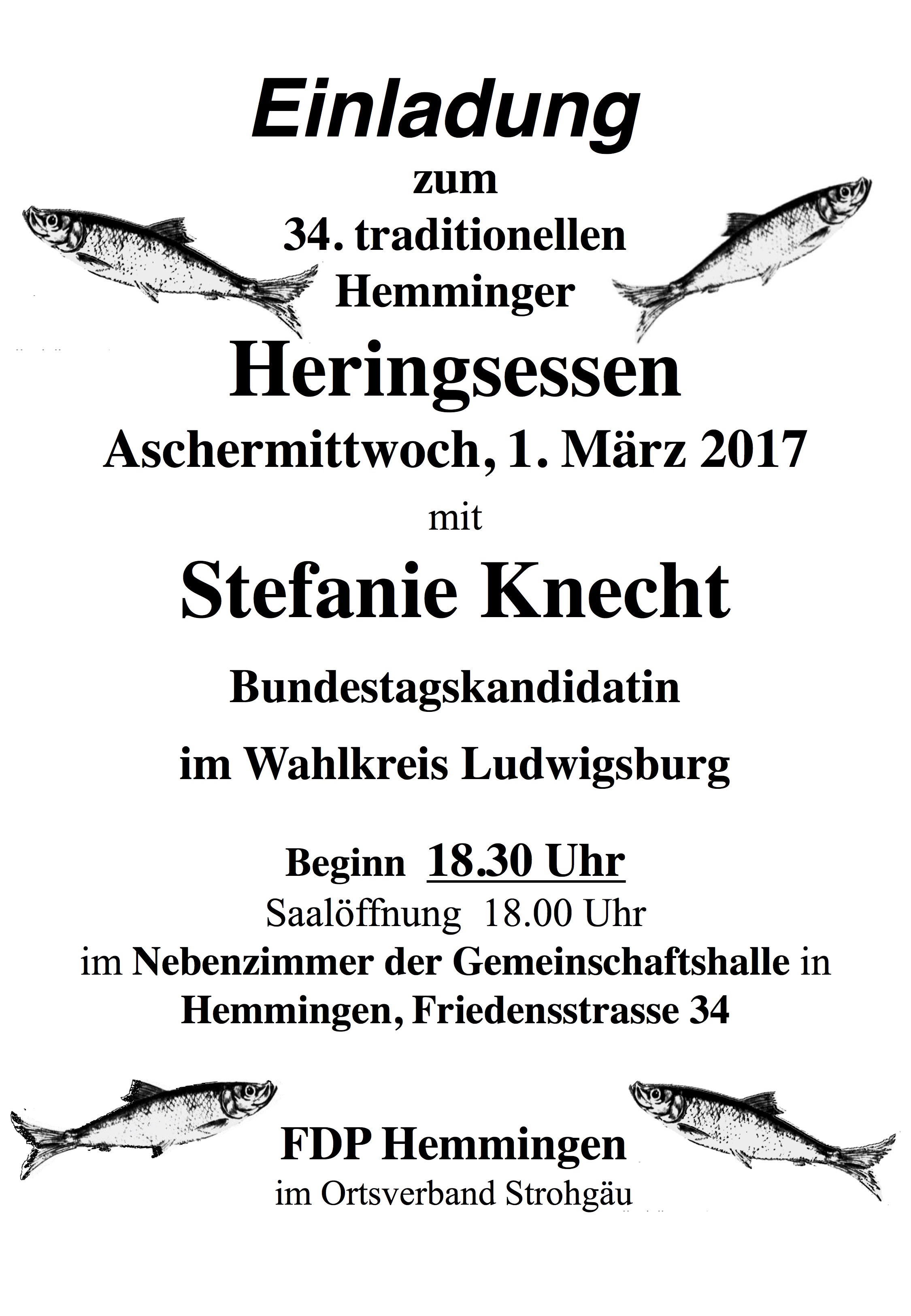 Einladung Heringsessen 2017