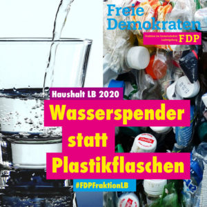 Ratsfraktion: Wasserspender installieren und Plastikflaschen vermeiden