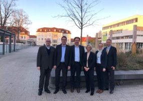 Sebastian Haag und Wolfgang Vogt mit Delegation bei OB Dr. Knecht