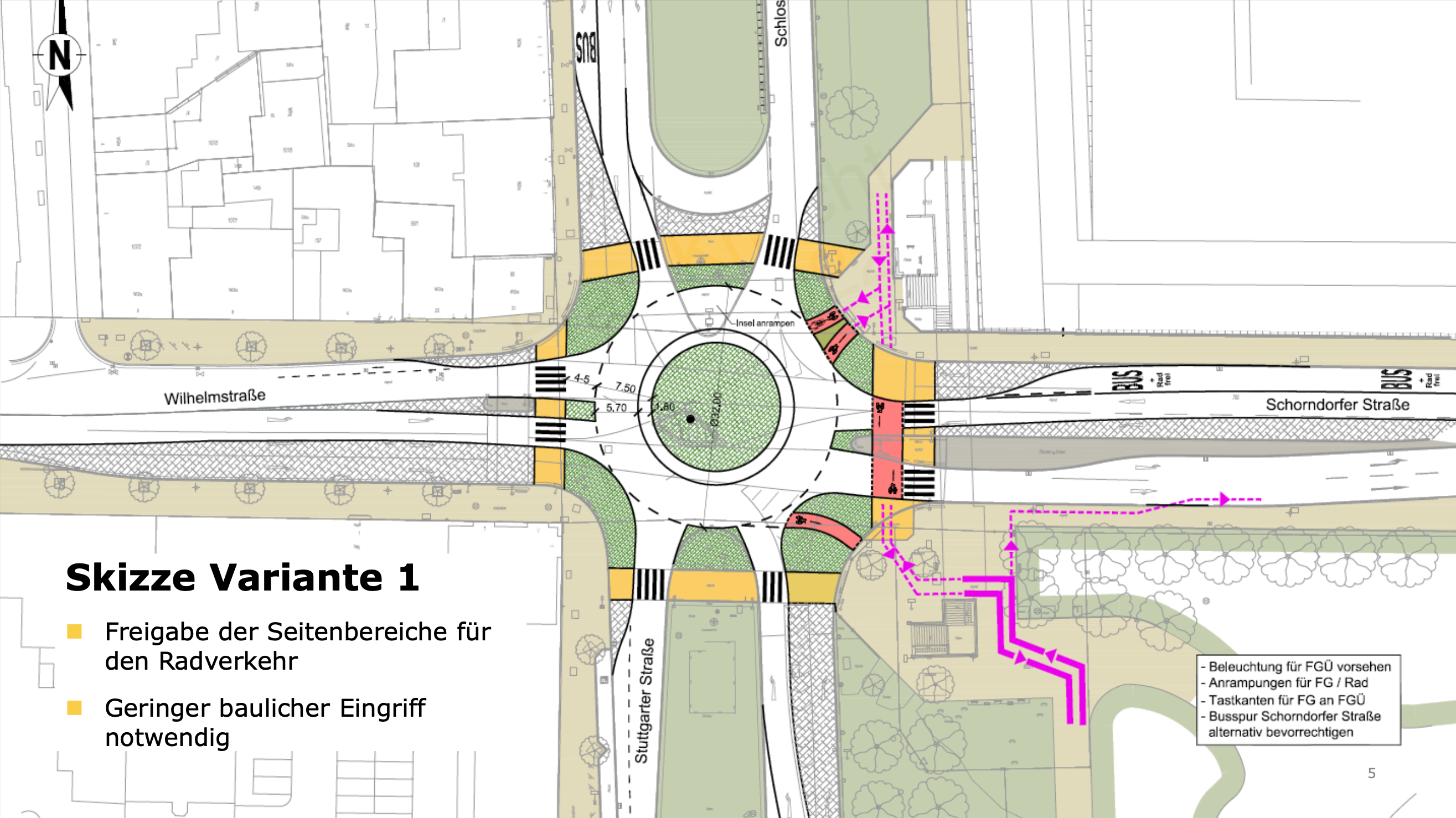 Planung Kreisverkehr Sternkreuzung